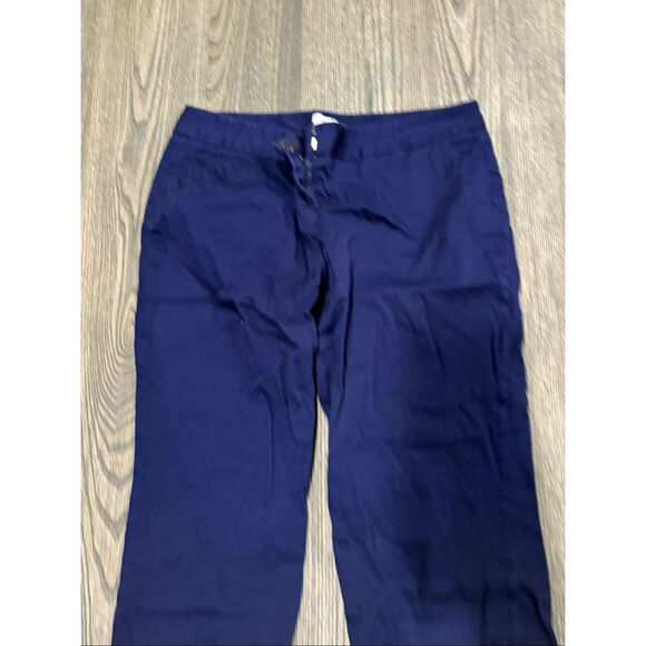 Laundry by Shelli Segal Womens Pants Cotton Stretch Casual Navy Blue Size 10 - Picture 3 of 12